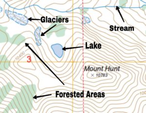 Topo map natural features